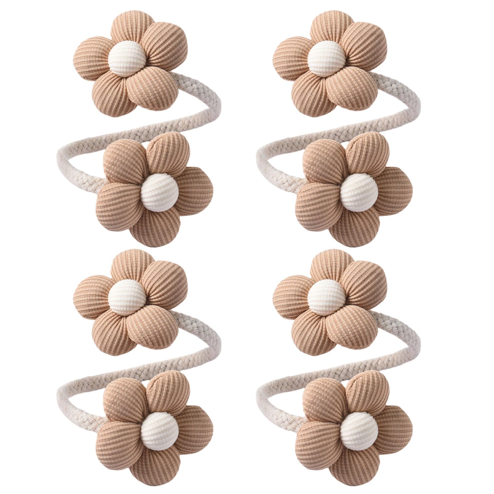 Nucelit 4Pieces Colorful Flower Curtain Tiebacks Metal Rope Window Drape Holders Holdbacks Clips for Home Bedroom Decoration Flower Curtain Tiebacks