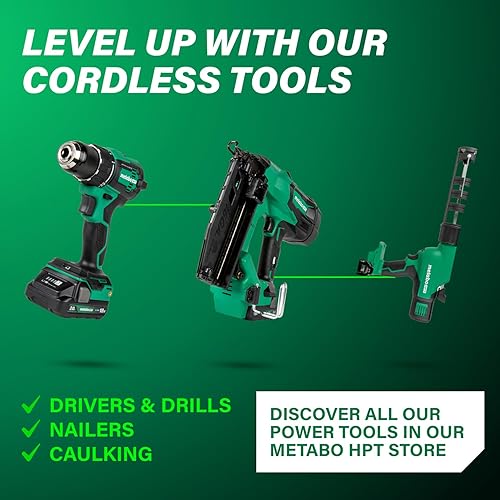 Miniatura 10 de Metabo HPT Pistola de calafateo inalámbrica de alta capacidad MultiVolt de 18 V  Solo herramienta - Sin batería  Función antigoteo  Velocidad