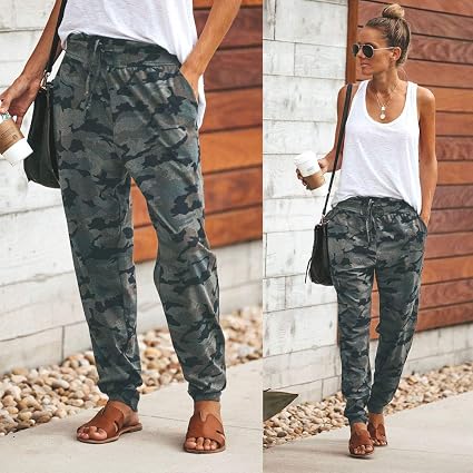 Amazon.com: Pantalones de camuflaje de las mujeres pantalones de camuflaje  ocasionales de carga pantalones militares del harén del ejército, harem, S,  Camuflaje : Ropa, Zapatos y Joyería