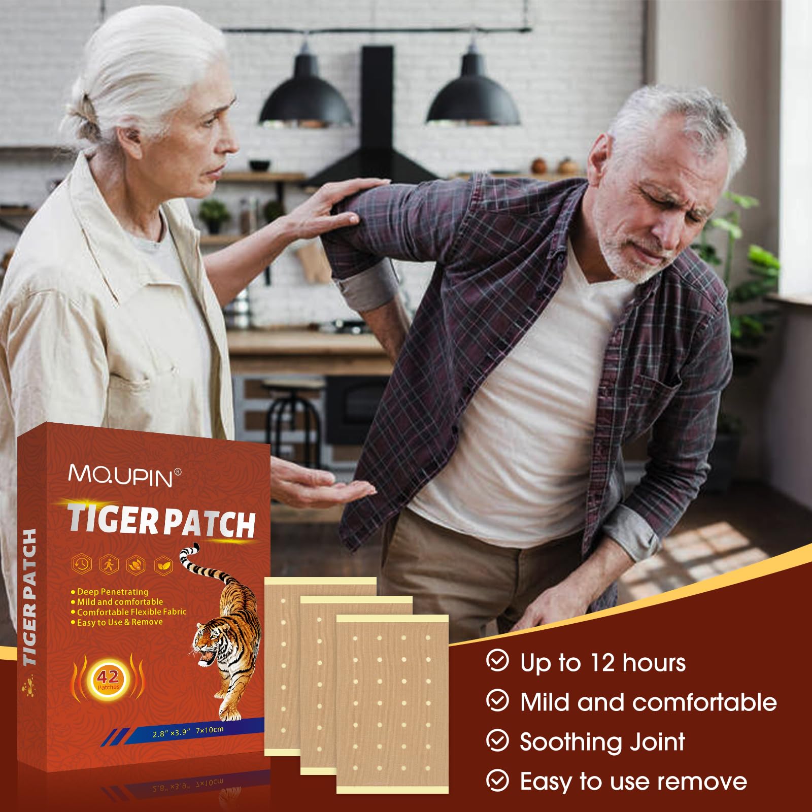42PCS Tiger Patch, Chinese Tiger Back Heat Patches Ultra Strength for Muscle Joint of Knee Shoulder and Neck — Amazon image 5