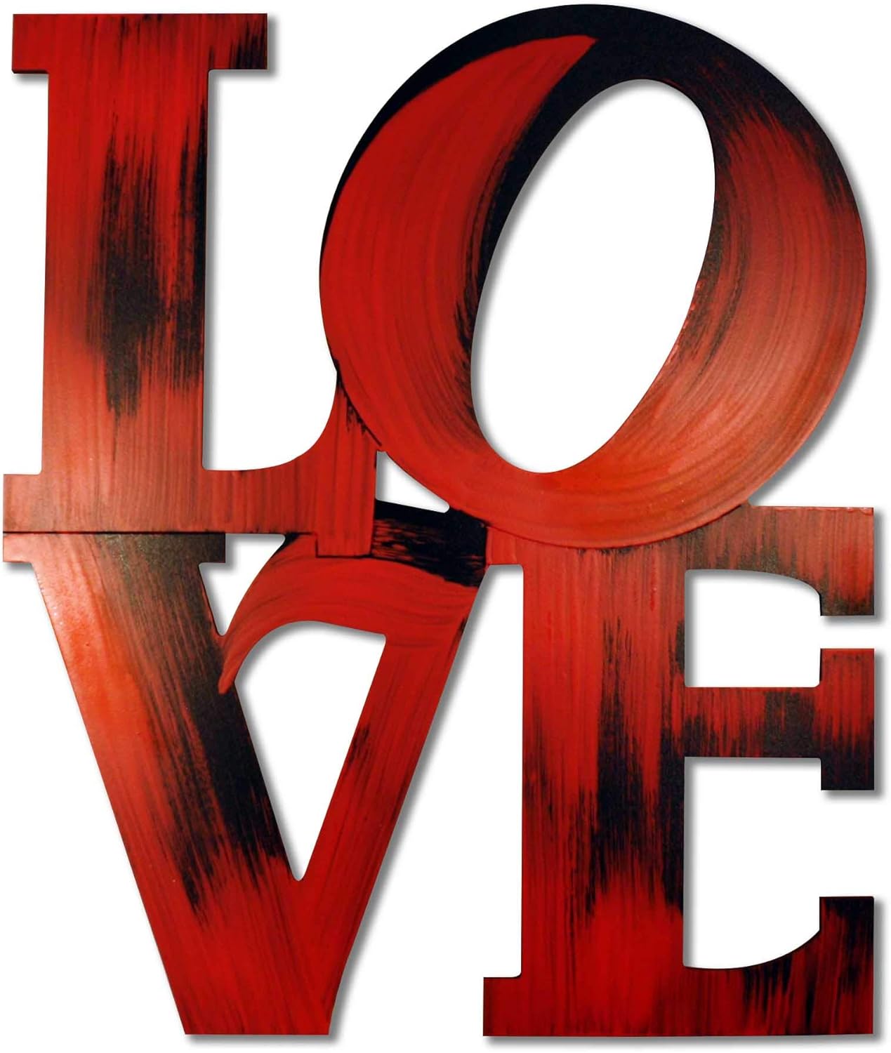 Letter2Word Wall Decor - Stacked LOVE Original Word Wall Art, 15.5 Inches High x 13 Inches Wide, Red