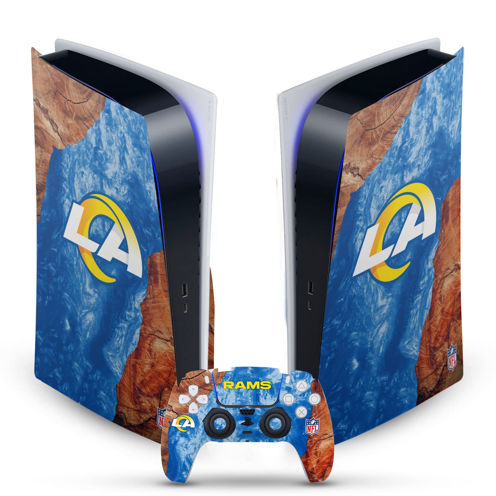 Skin Los Angeles Rams pour PS5 Digital et DualSense soirée NFL