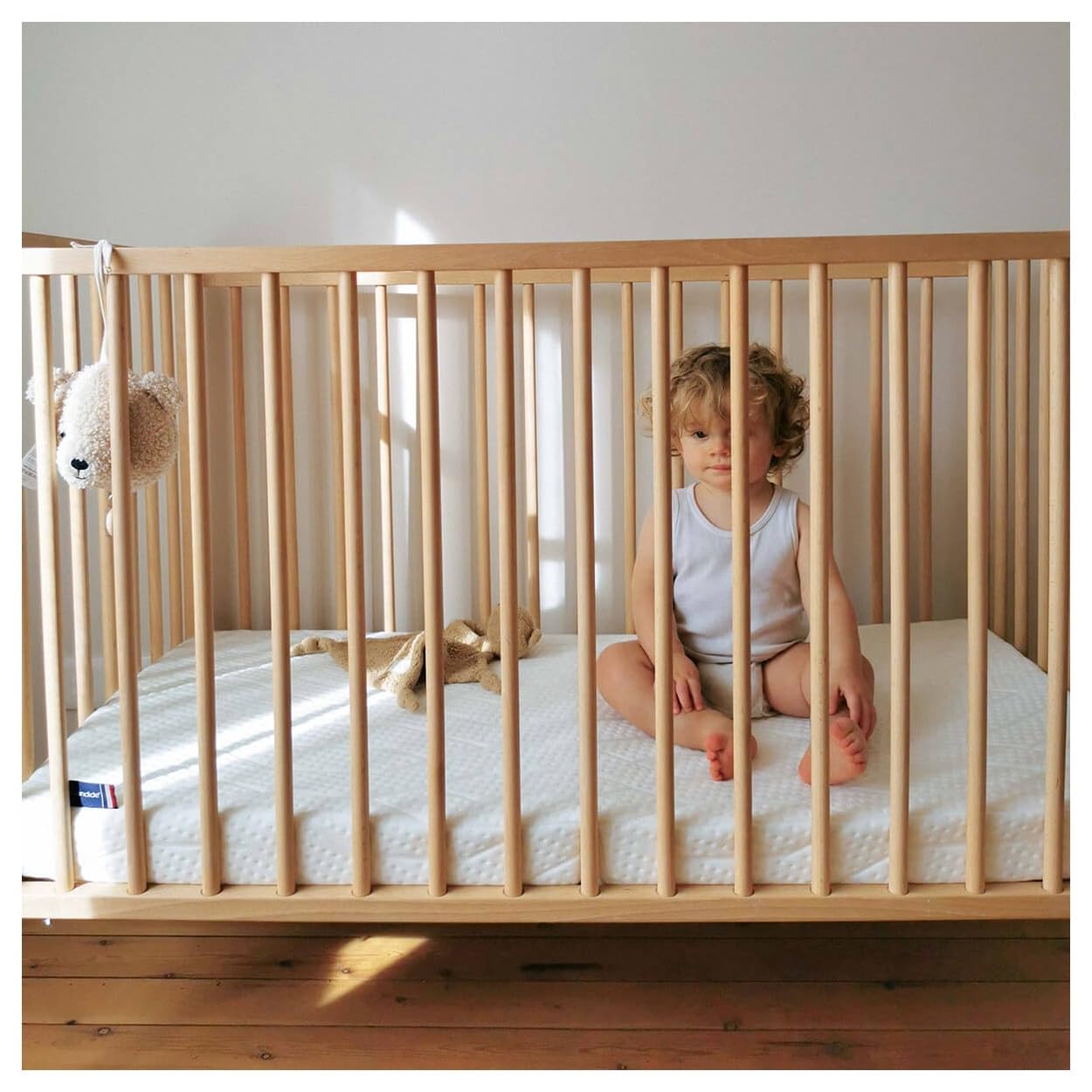 Candide - Matelas bébé 60x120cm pliant 2 parties Zen Bambou - Matelas lit bébé 60x120 doux, absorbant - Matelas pour lits de bébé naturellement antibactérien, déhoussable - Fabriqué en France