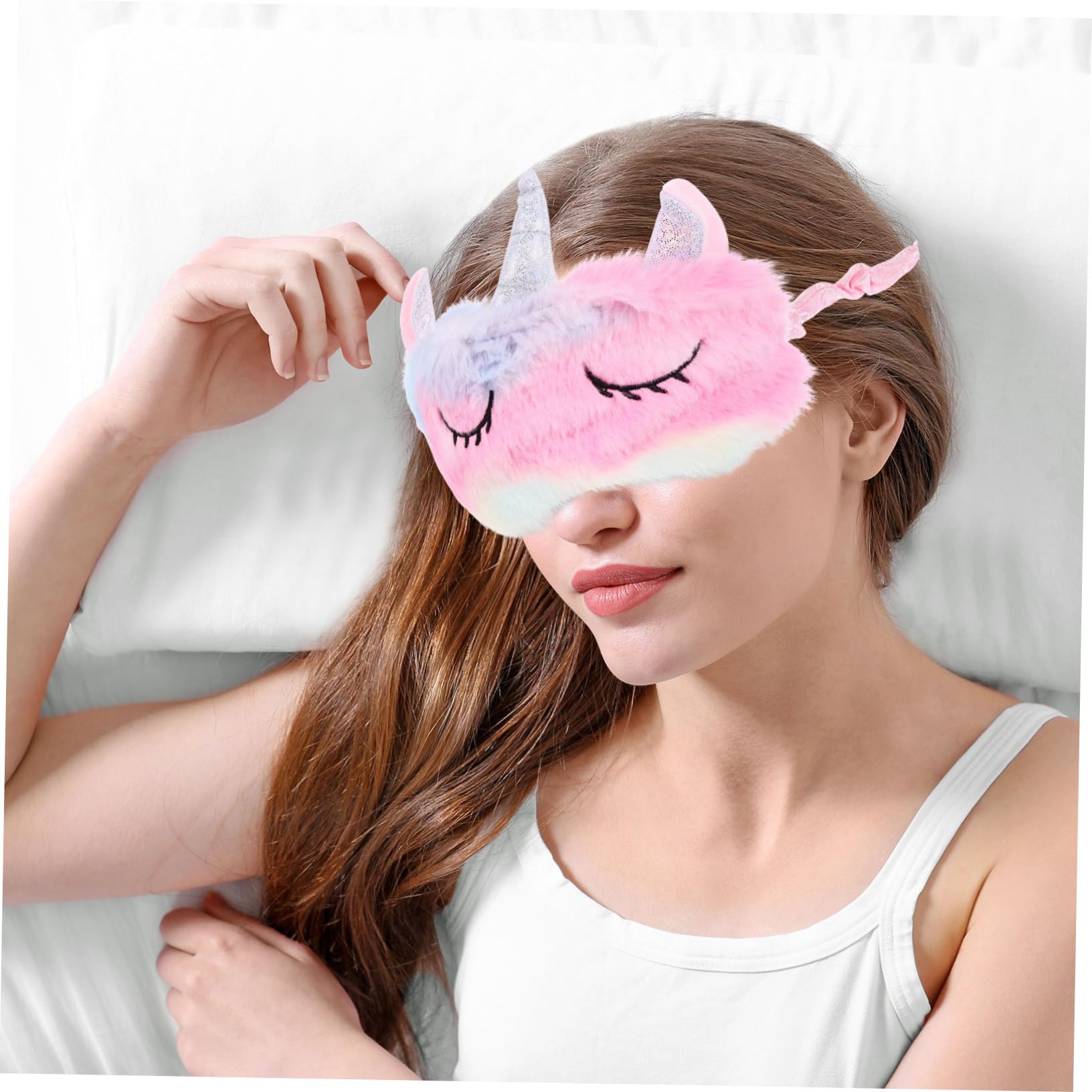 FOMIYES 3 Sätze Einhorn Augenklappe Schlafmaske Für Süßer Schlaf Schlafmaske Mit Kopfhörern Gesicht Augenmaske Schlafen Reise n-cartoon Baumwolle 6 Stücke * 3