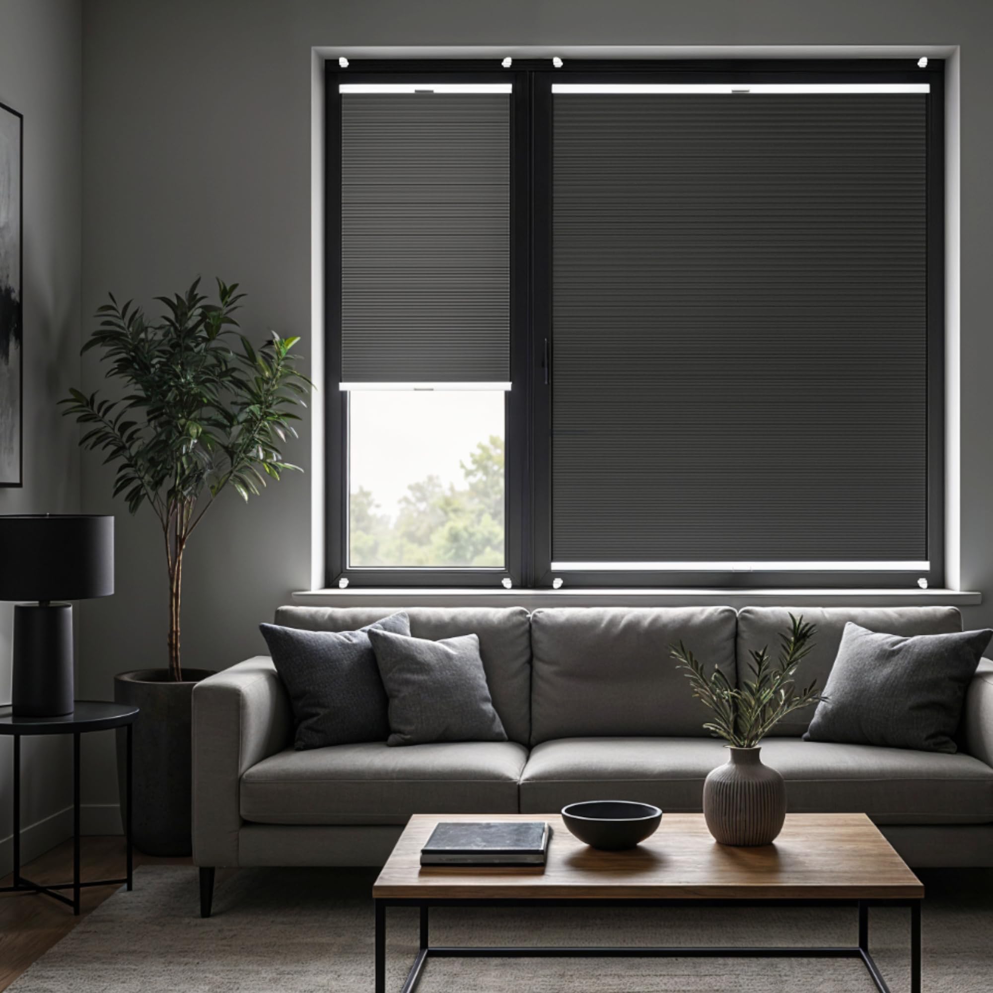 Concept Blinds - Tende Plissettate Oscuranti Personalizzabili – Installazione Senza Forare – Tessuto Oscurante – Per Finestre da 30-130 cm x 40-230 cm