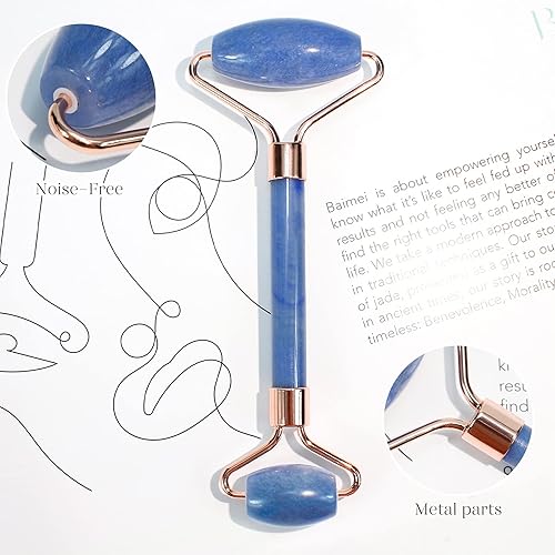 Miniatura 2 de BAIMEI Rodillo facial de jade y Gua Sha, rodillo de belleza facial, herramientas para el cuidado de la piel, regalo de cuidado personal para hombres