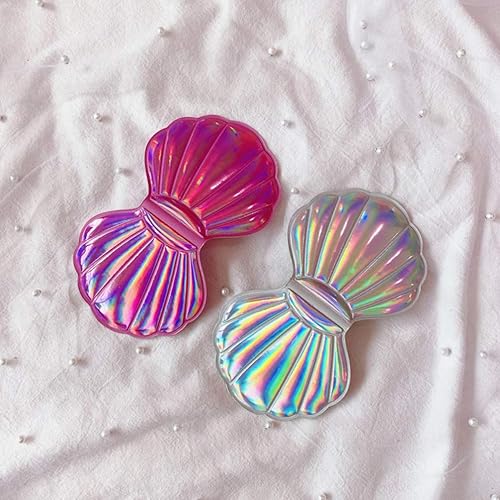 Miniatura 9 de Luxshiny Espejo de bolsillo para mujer, espejo de mano plegable, espejo portátil compacto de doble cara plegable para maquillaje () Espejo de