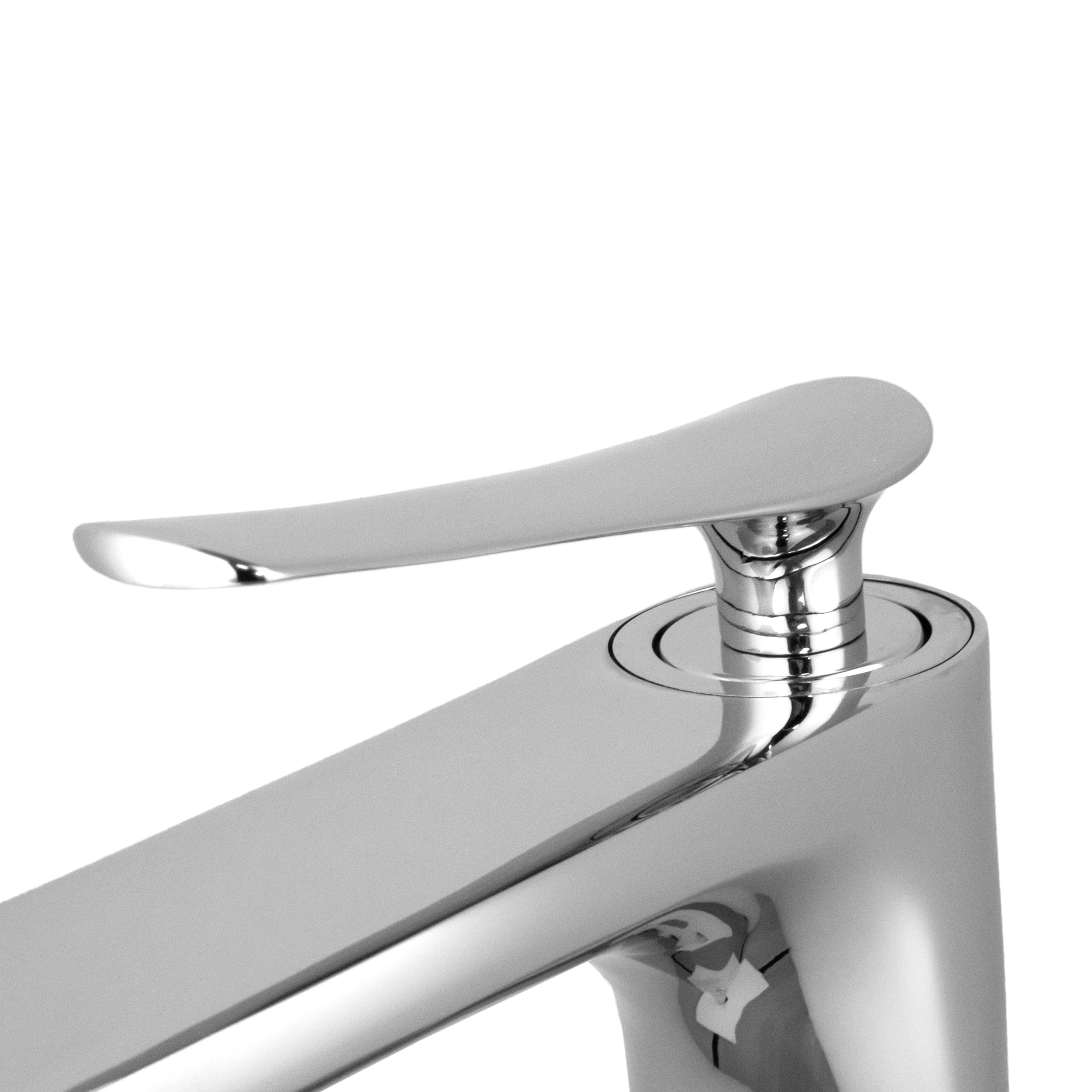 Xcel Home Luxury Chrome Brass Deck Mounted Single Lever Monobloc Basin Tap for Elegant Bathrooms (Design 1), G1 1/4 - Image 3