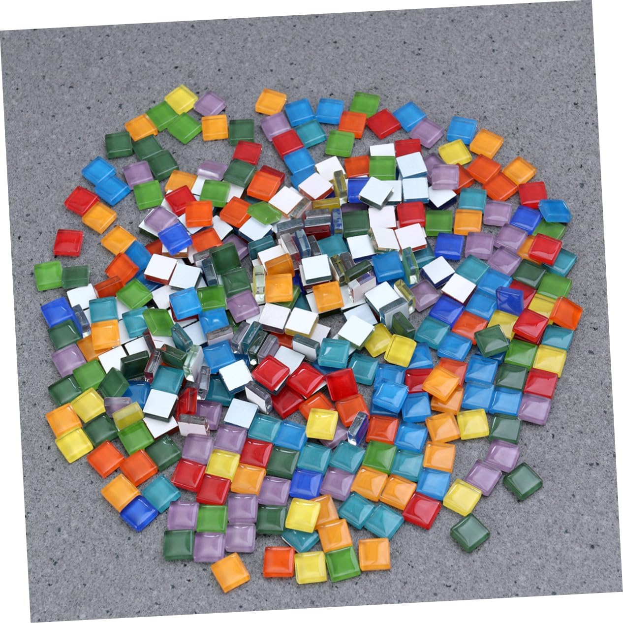 360 Pcs Colorful Crystal Glass Mosaic Tiles DIY Handmade Puzzle Tool for Crafts Art Supplier Scratch-Resistant Squares for Creative Home Decoration