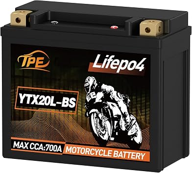 TPE Lithium Powersports Battery YTX20L-BS 12V 9AH 700CCA Lithium Motorcycle LiFePO4 Battery