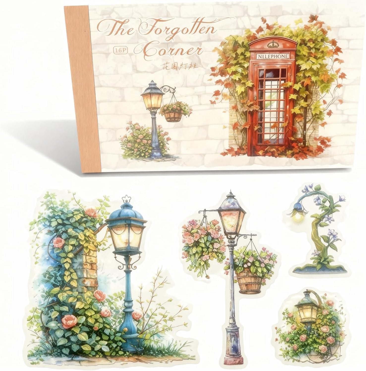 TIAMECH Forgotten Corner Garden Lamp Sticker Book