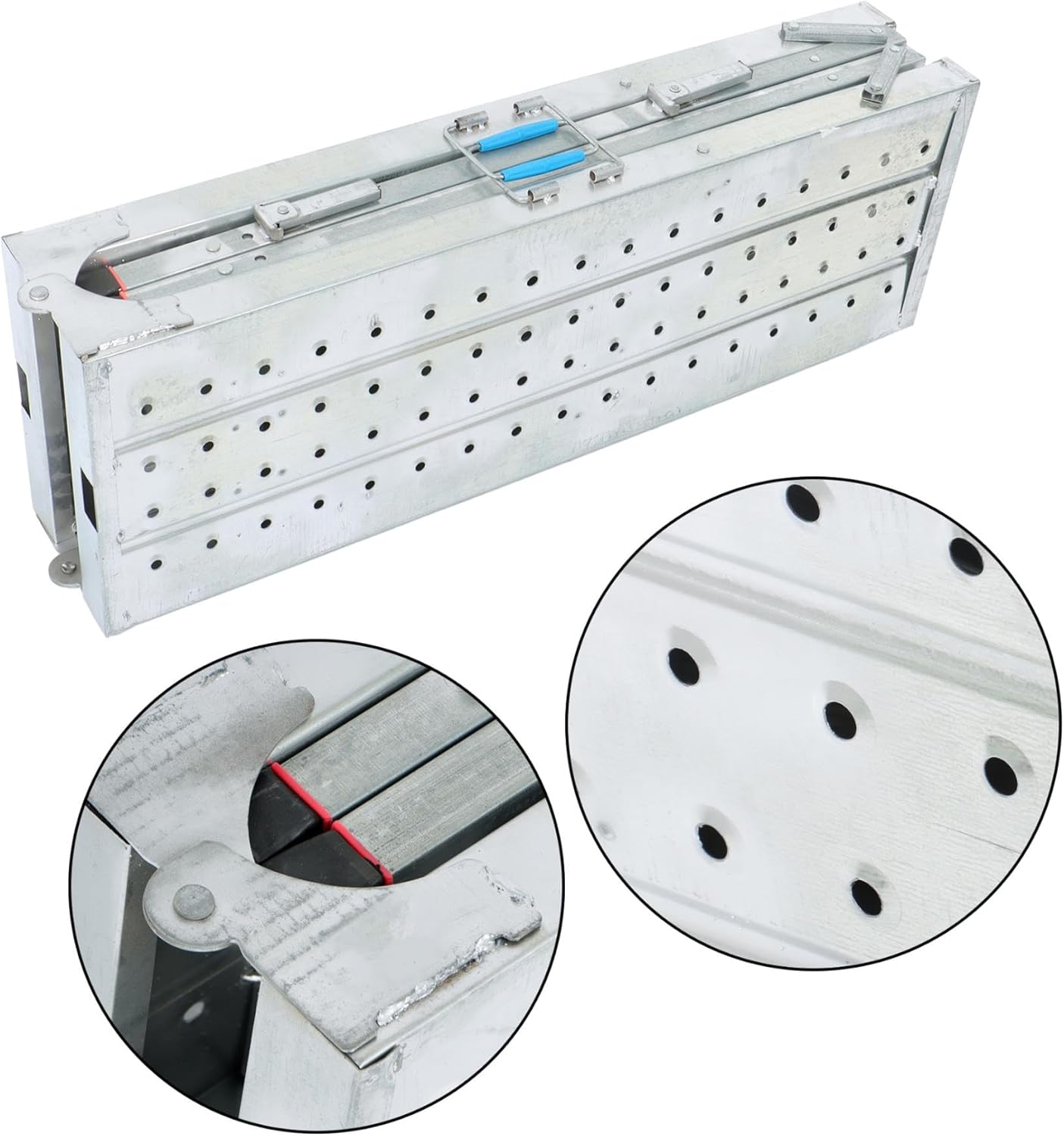 Aluminum, Height-Adjustable, Portable Scaffolding for Daily Repairs, Silver 1.8M, Versatile Folding Ladder