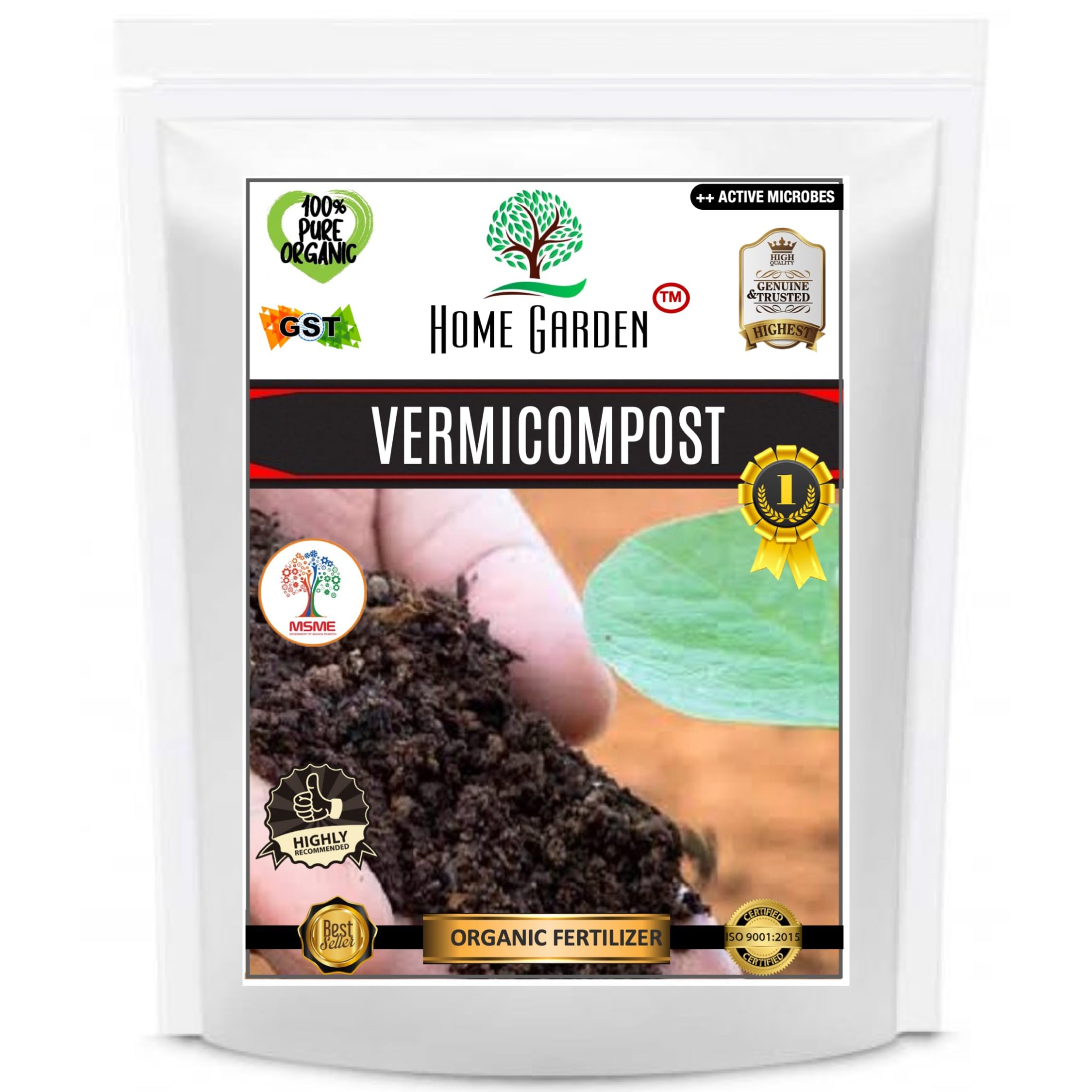 Home Garden Vermi Compost Essential Organic Fertilizer For Plant With Fast Action Formula (900 gm)-image-35