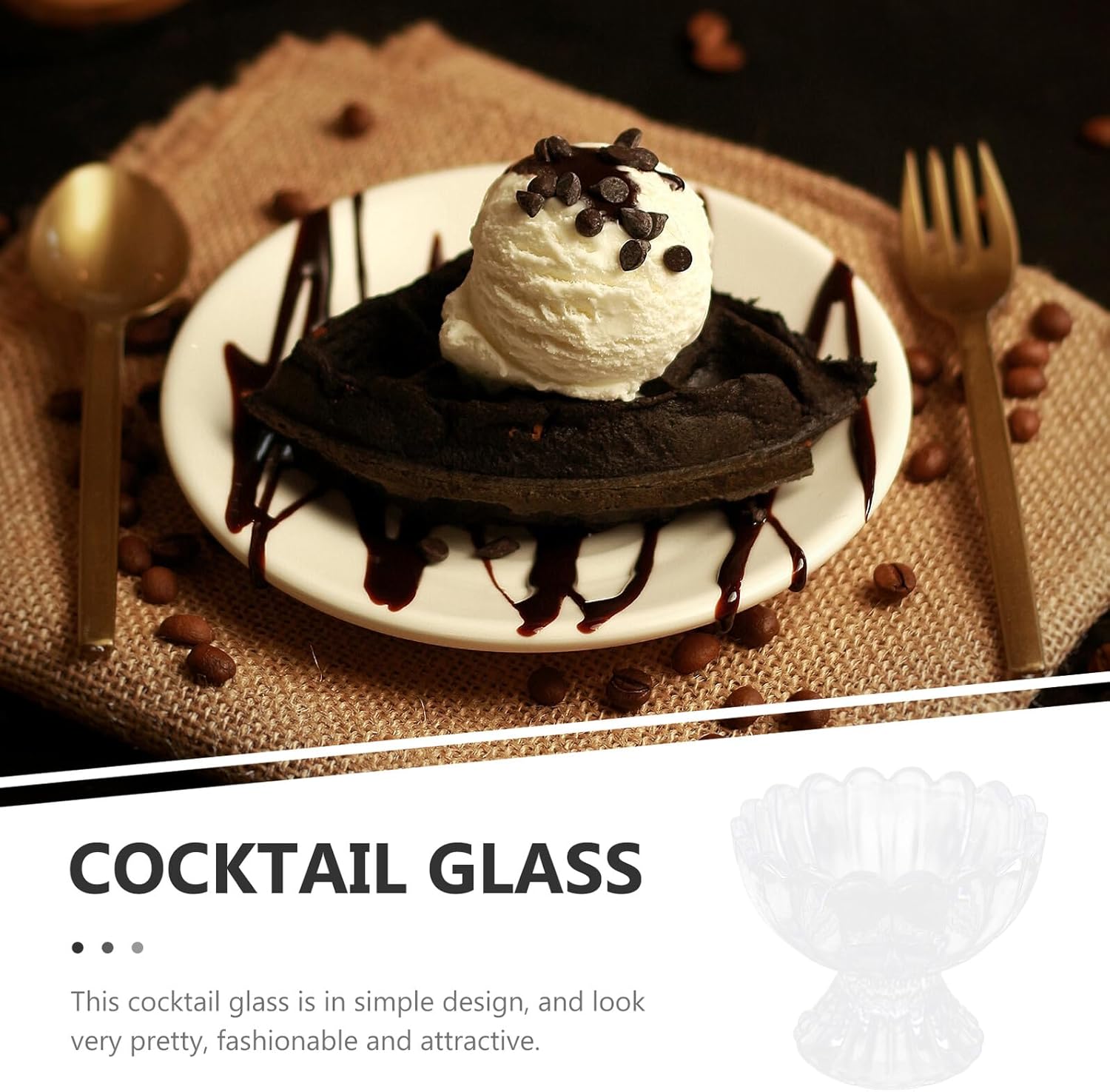 6pcs Footed Crystal Dessert Cups 120ml Glass Parfait Bowls for Ice Cream Yogurt Pudding Serveware, European Style Sherbet Glasses for Parties and Home Use