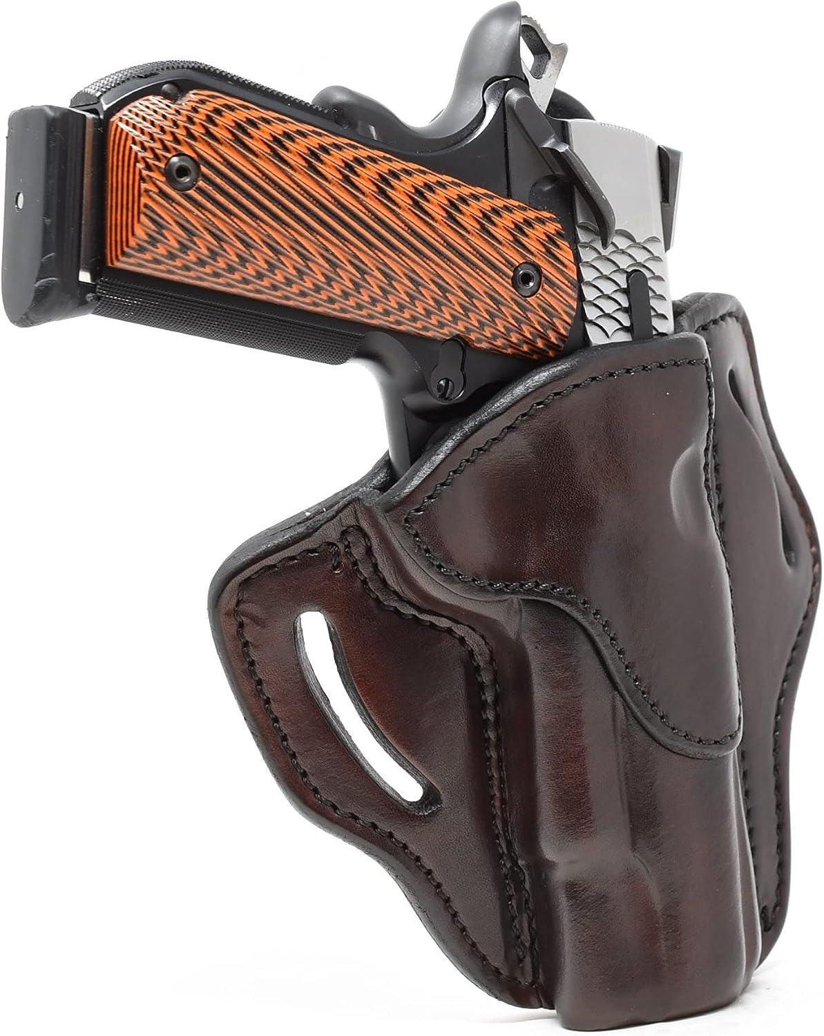1791 Gunleather 1911 Holster and Mag Pouch Bundle - Right Handed OWB Leather Gun Holster and Mag Holster - Signature Brown