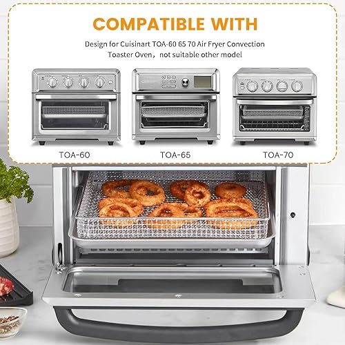 Miniatura 2 de Rejilla de refrigeración de repuesto para freidora de aire Cuisinart TOA-60 65 70 Horno tostador de convección de freidora de aire, 12.4 x 11