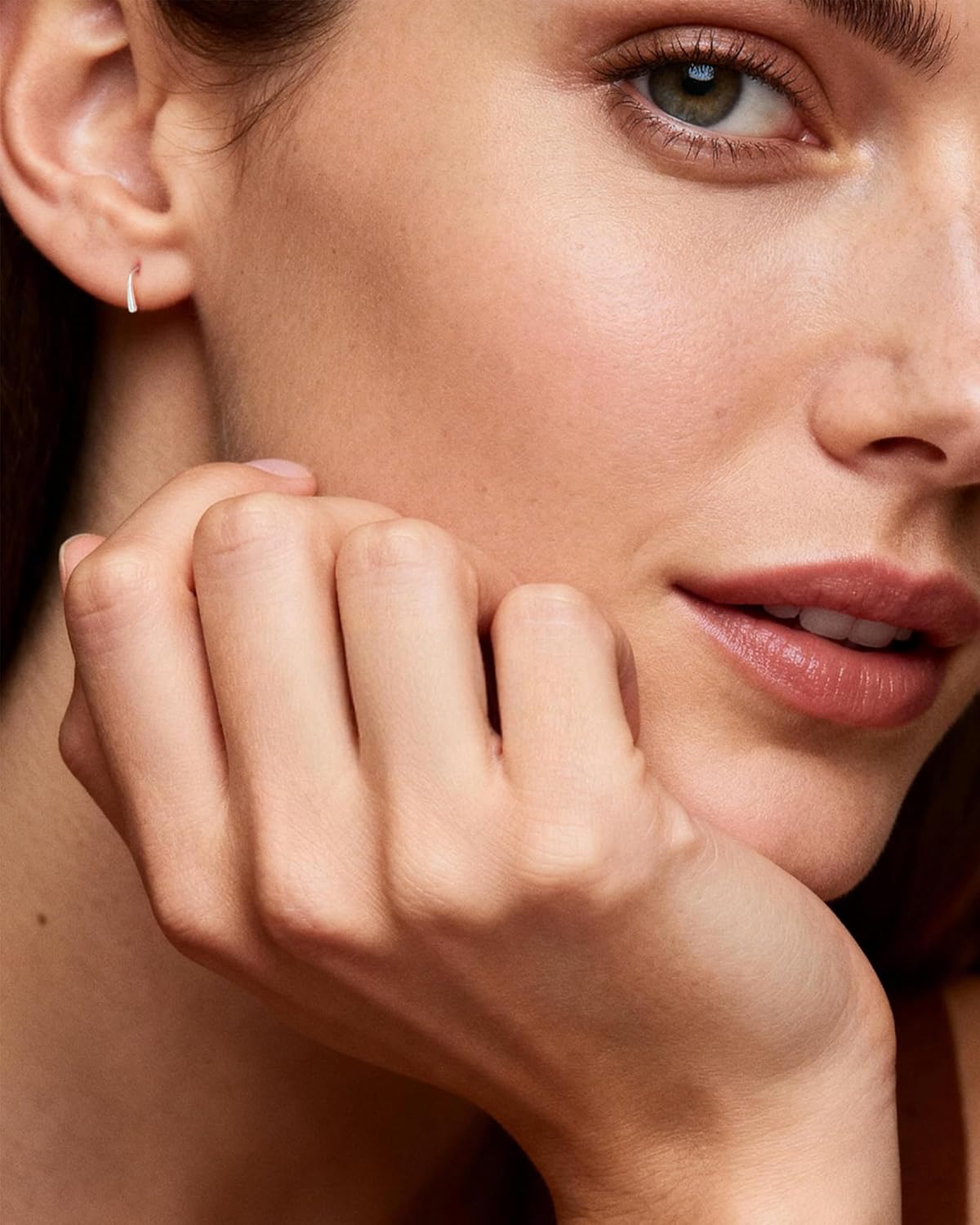 Tiny Pull Through Earrings Small Threader Earrings S999 Sterling Silver Earrings Hypoallergenic Teardrop Earrings Drop Earrings for Women Trendy - Silver & Gold - Image 5