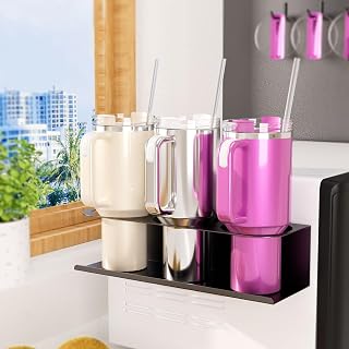 Magnetic Cup Holder for Stanley 30/40 oz Water Bottle Tumbler Organizer Holder for Fridge Compatible with Stanley Cup Accessories
