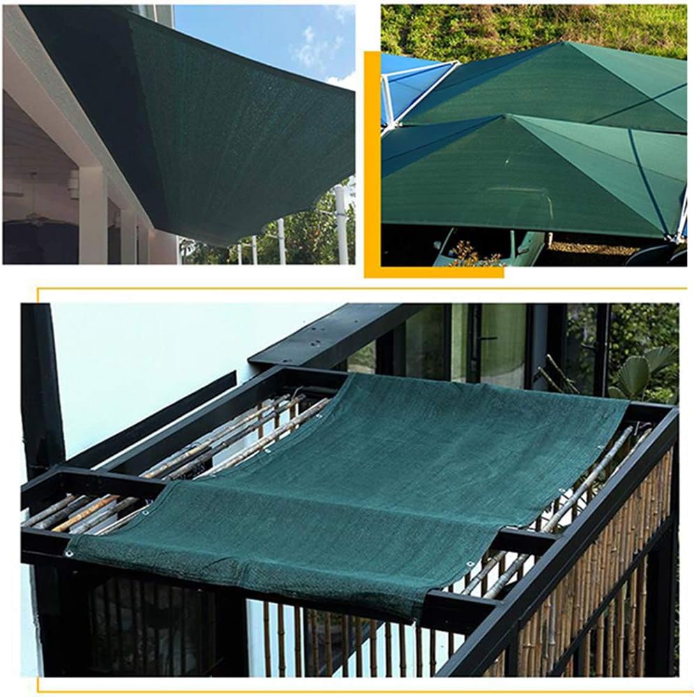 Rectangle Shade Netting Cloth, Dark Green Breathable Mesh Fabric, Patio Insulation Net, for Garden Canopy, Courtyard Privacy Fences. (Dark Green 1X2)