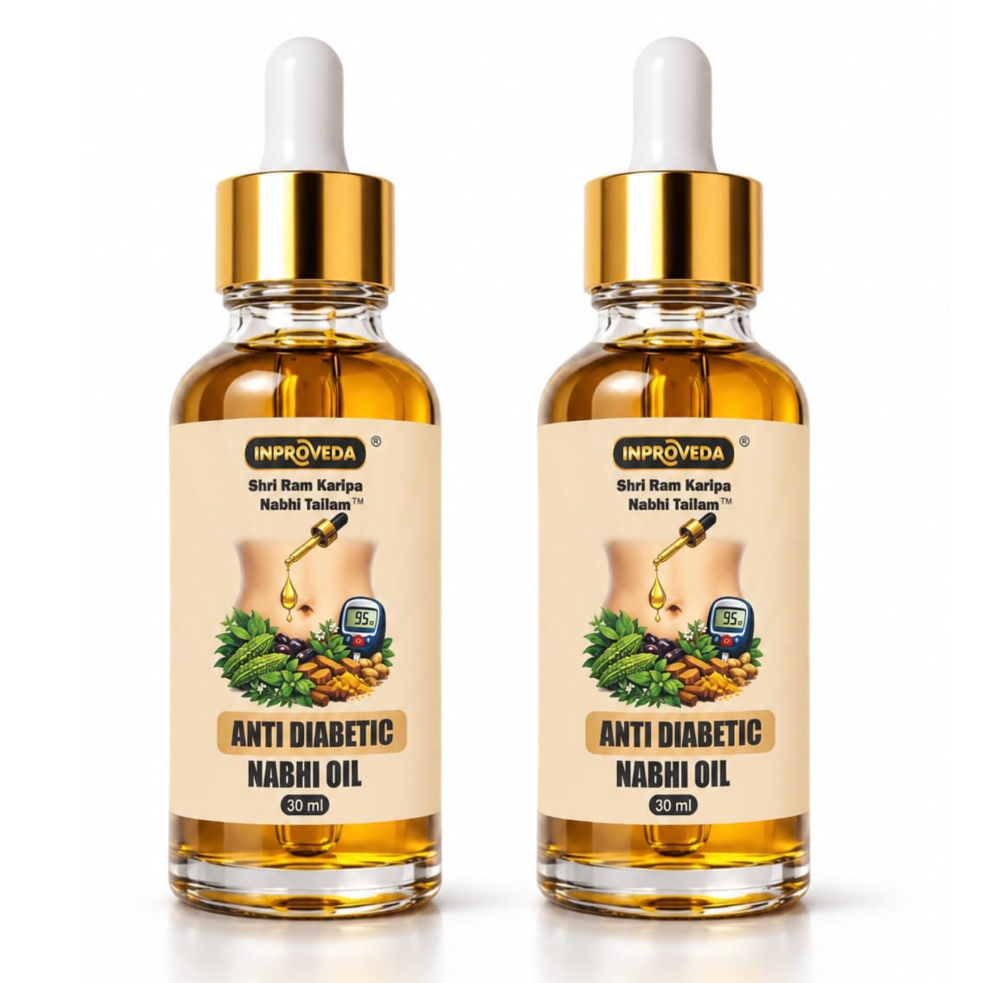 Anti Diabetic Nabhi Oil for Blood Sugar Management | For Sugar Support, Control sugar Cravings | Ayurvedic Navel Therapy for Multi Benefit Oil for Daily Wellness & Nabhi therapy for Overnight Treatment | नाभि तेल | Pack of 2 x 30ml=60ml-image-48