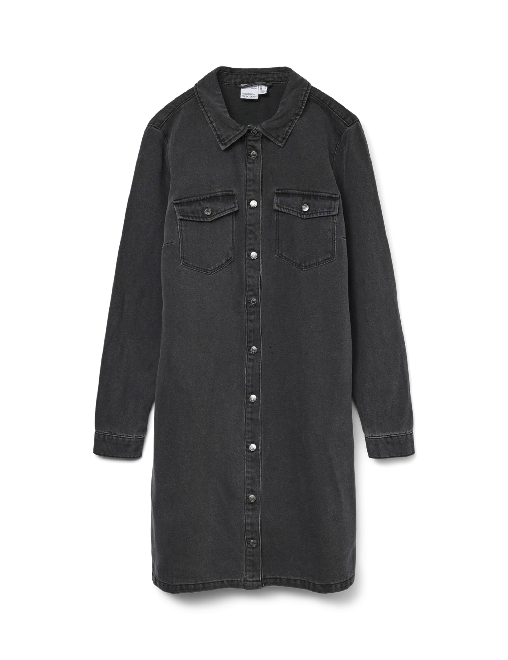 VERO MODA Female Denim Dress VMJENNIE Short Dress, Black Denim, L
