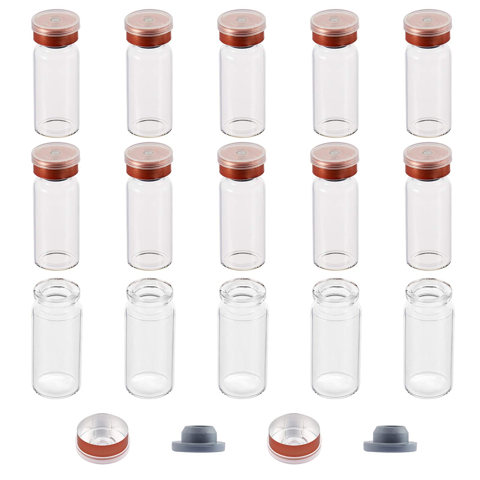 Buy OLYCRAFT 50 Pack 10ml VialsTransparent Glass Headspace Vials 0.3oz