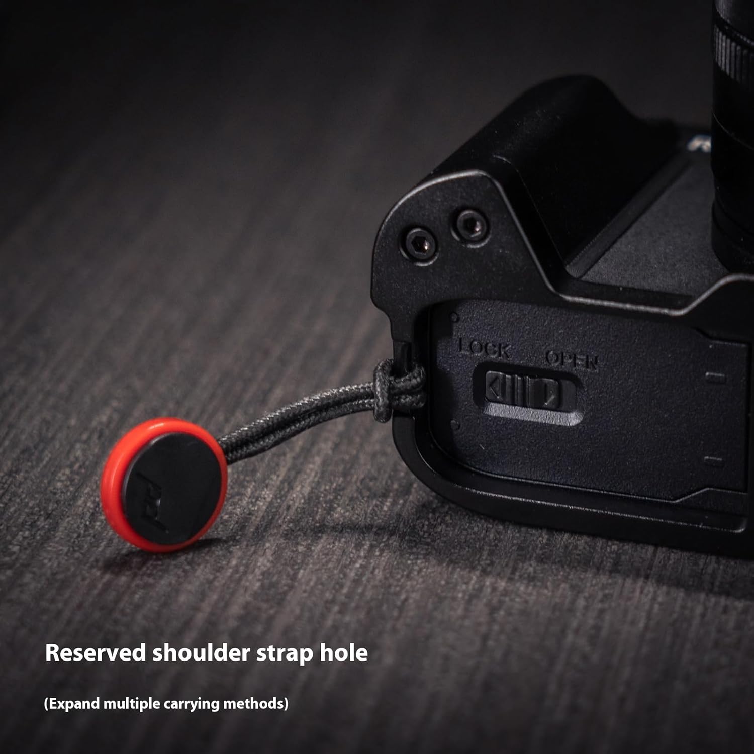 Wood Hand Grip L Plate Aluminum Alloy Base for RX1R3 RX1R III Camera (Walnut)