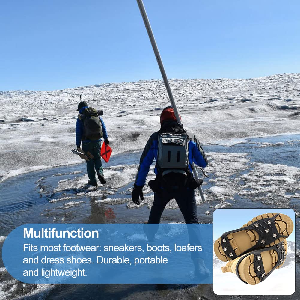 Ramponi Da Ghiaccio Leggeri - 8 Punte Acciaio Inox, Antiscivolo Per Neve E Ghiaccio - Foto 5