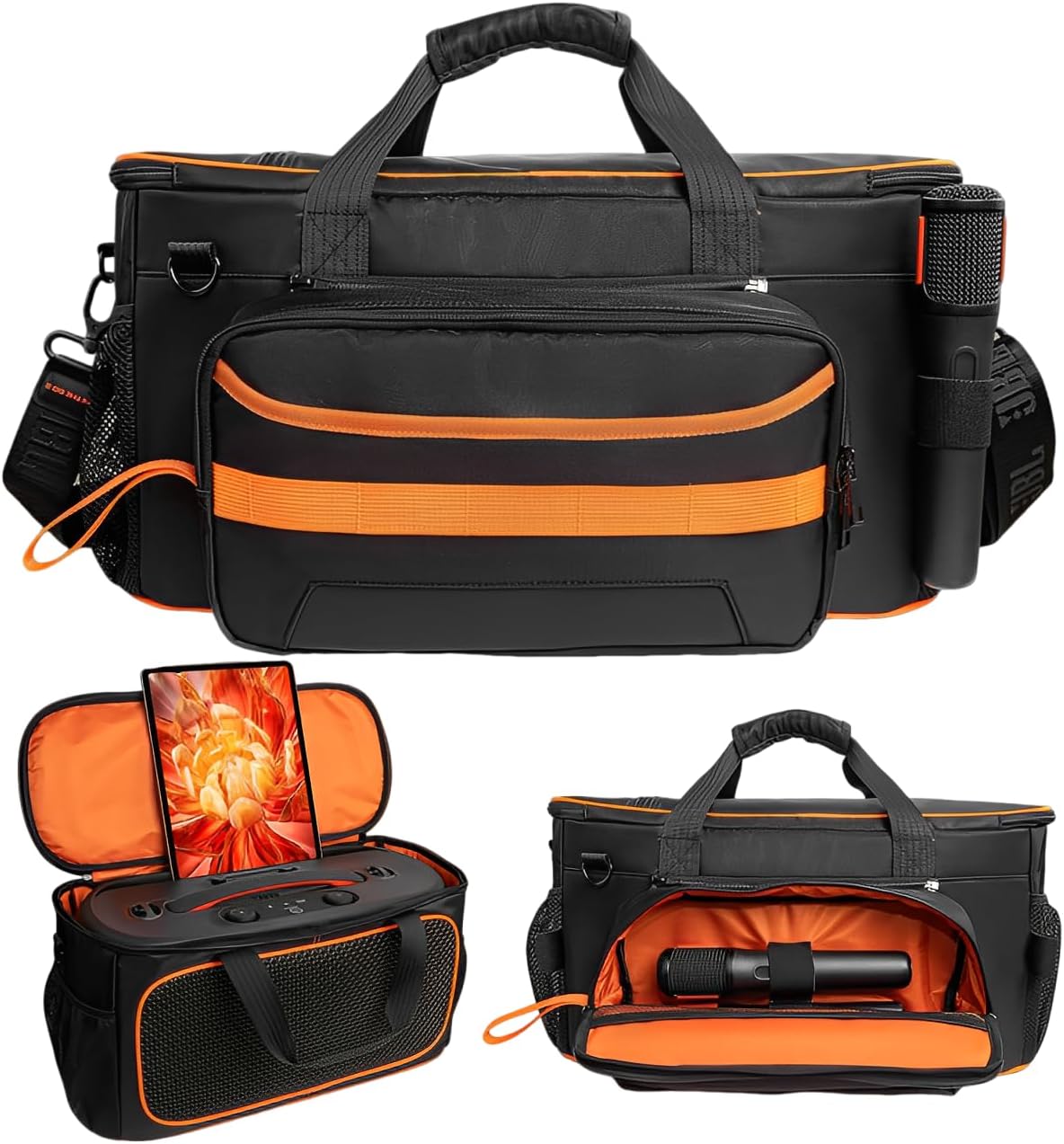 Speaker Case Protective Tote Bag for JBL PartyBox On The Go 2 Speaker Carrying Case Travel Storage Bag with Shoulder Strap for PartyBox On The Go2 Portable Party Speaker