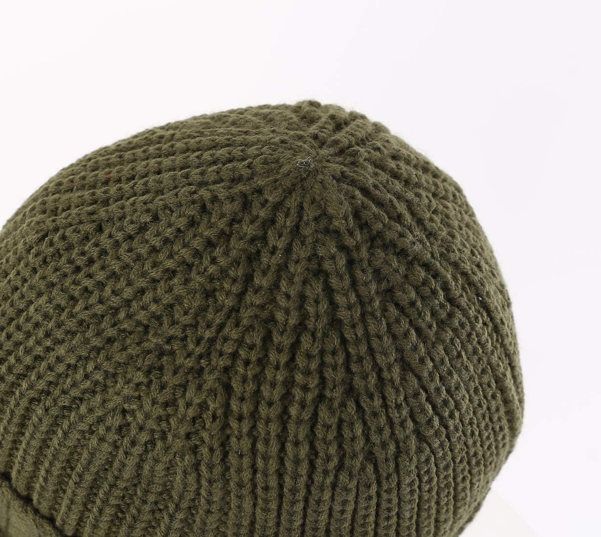 Home Prefer Men's Winter Hat Thick Knit Beanie Cap with Visor Newsboy Beanie Hat