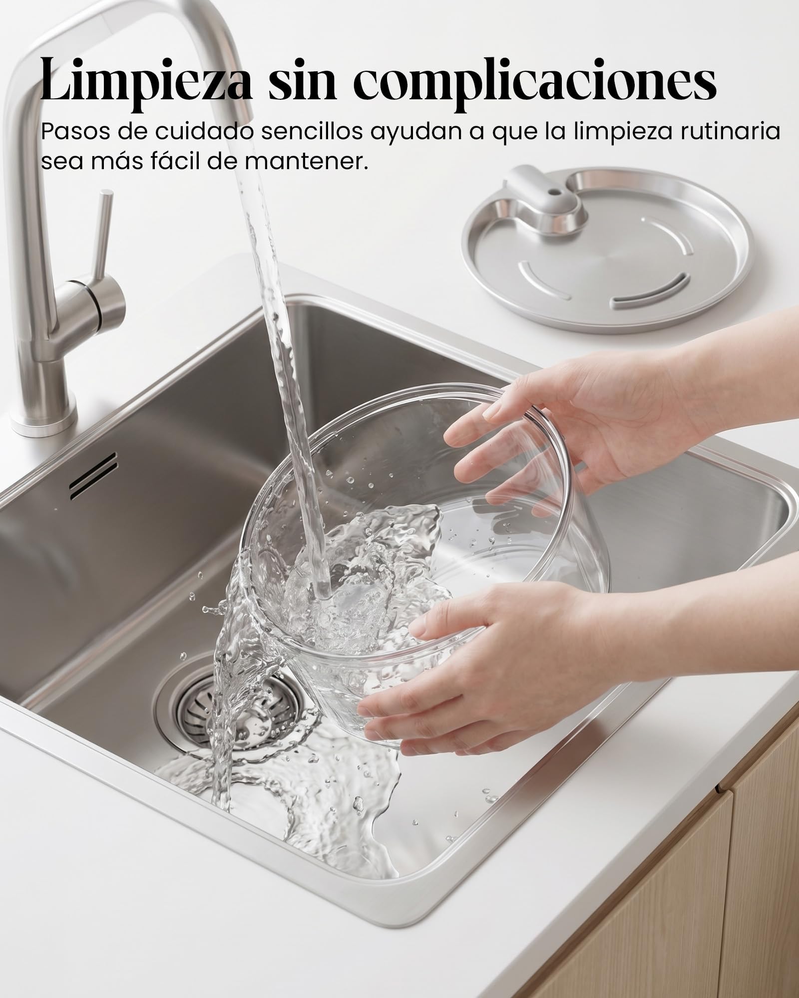 Tomxcute Fuente de Agua de Vidrio de 3,2 L para Gatos y Perros Pequeños | Nivel de agua visible, Súper Silencioso, diseño con grifo y mantenimiento sencillo