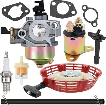 GX240 GX270 Carburetor Fits for Honda 8HP 9HP Engines with Relay Recoil Pull Spark Plug Fuel filter Replaces 16100-ZE2-W71 1616100-ZH9-820 Carb