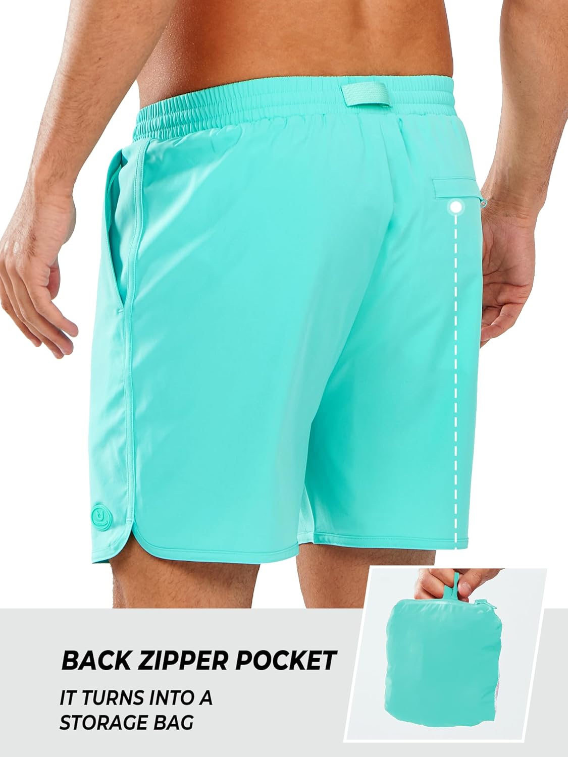 NORTHYARD Mens Swim Trunks 5" Beach Swim Shorts Quick Dry Bathing Suit with Mesh Liner Packable