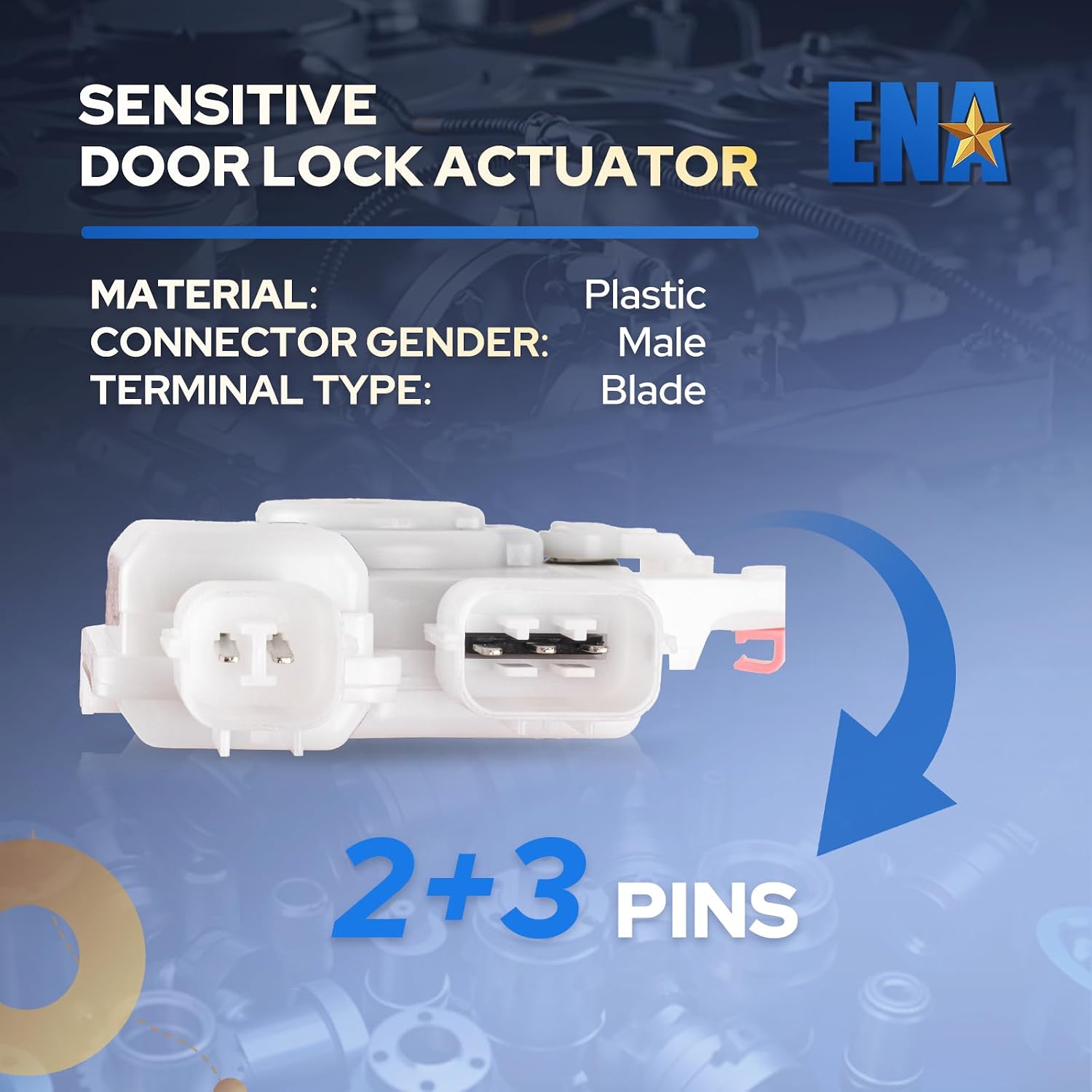 ENA Right Passenger Side Door Lock Latch Actuator Compatible with Honda Accord Ridgeline Acura TL TSX 2003-2014 2.4L 3.0L 3.2L 3.5L L4 V6 Replacement for 72115SDAA01 72115-SDA-A01 746-366 DLA151