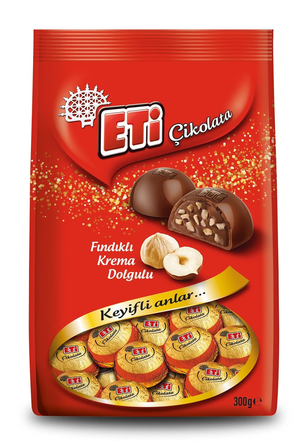 Eti Çikolata Fındıklı Krema Dolgulu Sütlü Çikolata 300 g