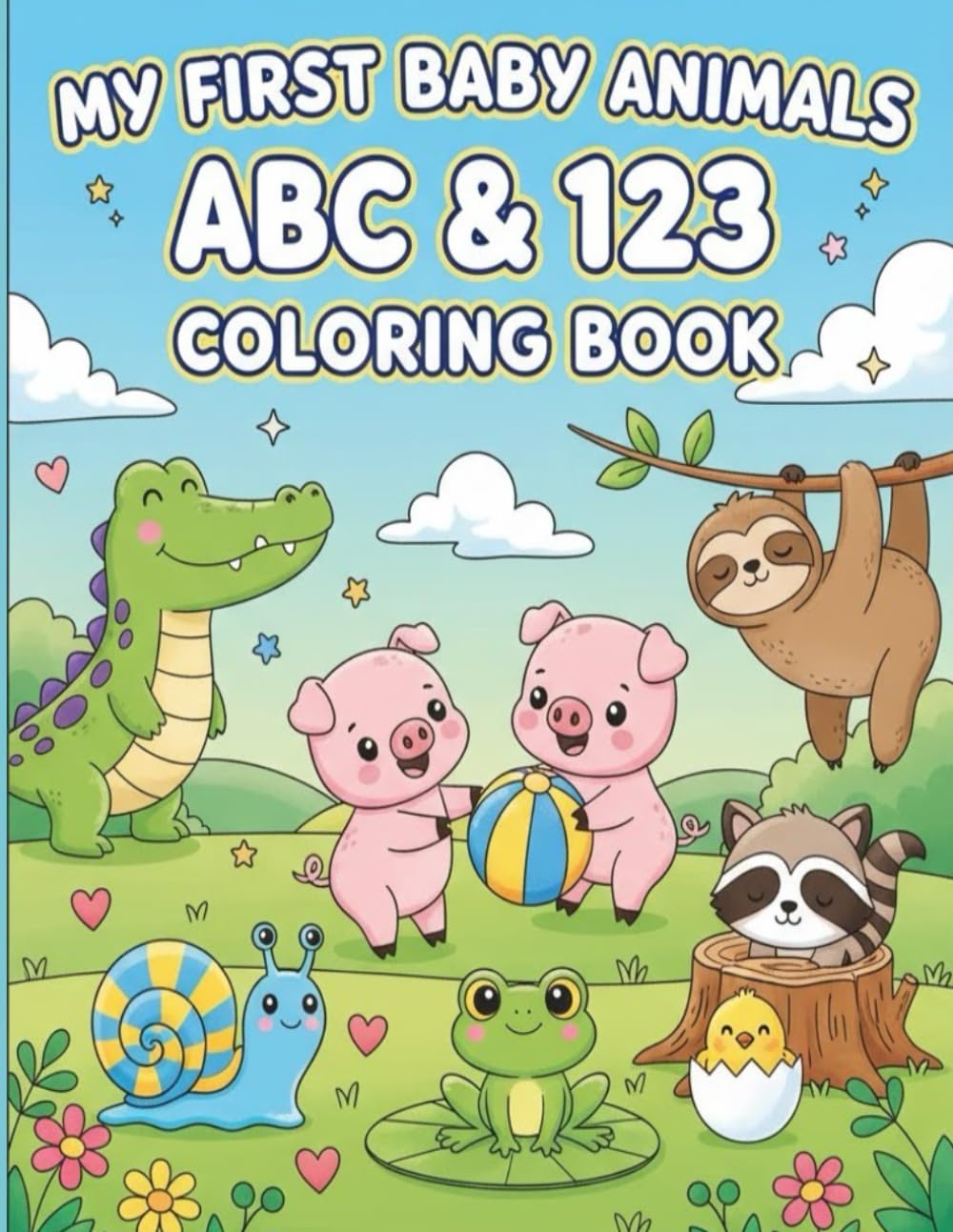 My First Baby Animals ABC & 123 Coloring Book
