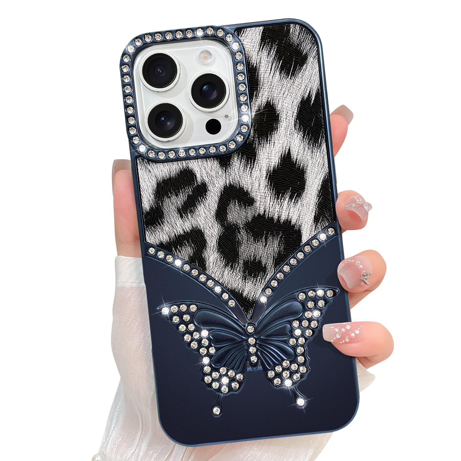 Coque iPhone 16 Pro papillon bleu pour sublimer vos soirées