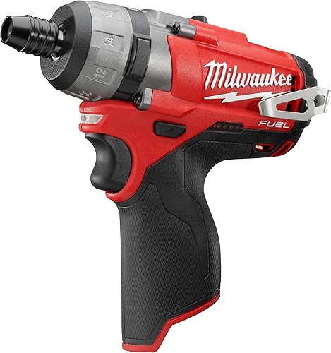 MILWAUKEE 'S - Destornillador inalámbrico, 12 V, 1/4 pulgadas, rojo (2402-20)