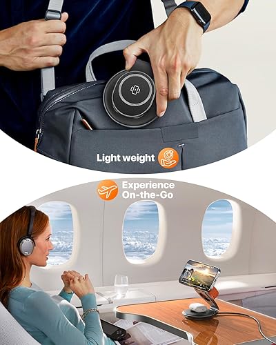 Miniatura 4 de EXW Estación de carga de viaje para cargador Magsafe, estación de carga inalámbrica para múltiples dispositivos Apple, cargador plegable magnético