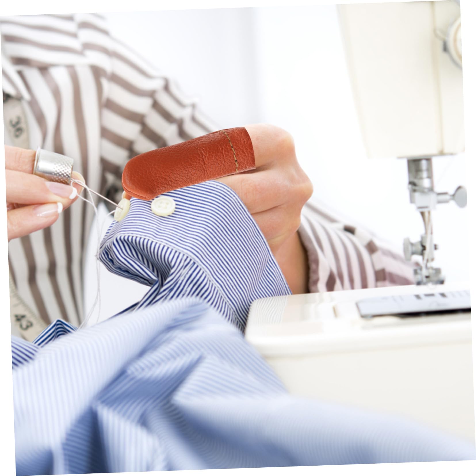 HAPINARY Sewing Knitting Leather 10 Pairs Comfortable Durable Protect Your Fingers Random Color