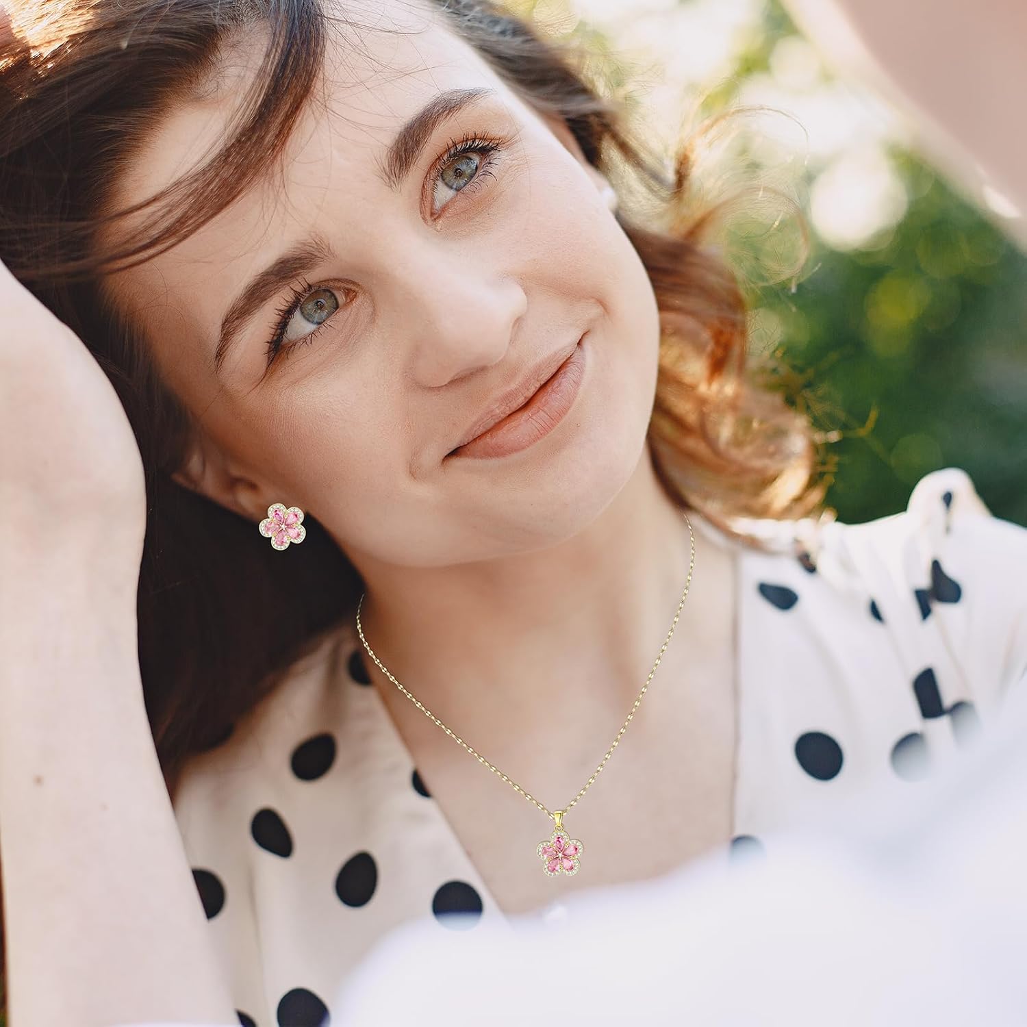 Silver Flower Necklace for Women Dainty Daisy Pendant Necklaces with CZ Flower Jewelry Gift - Image 5