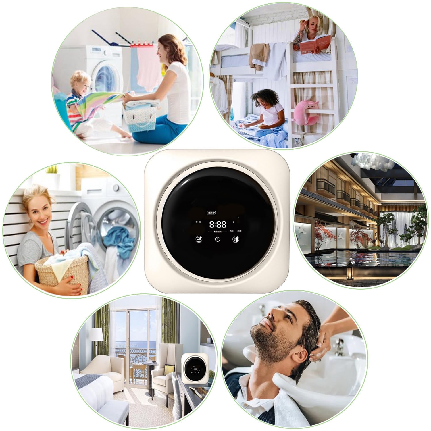Mini Lavadora De Calcetines, Lavadora Completamente Automática, Secadora Portátil, Lavadora De Ropa Interior De 3,5 L, para Apartamentos, Hoteles Y Hogares Desktop