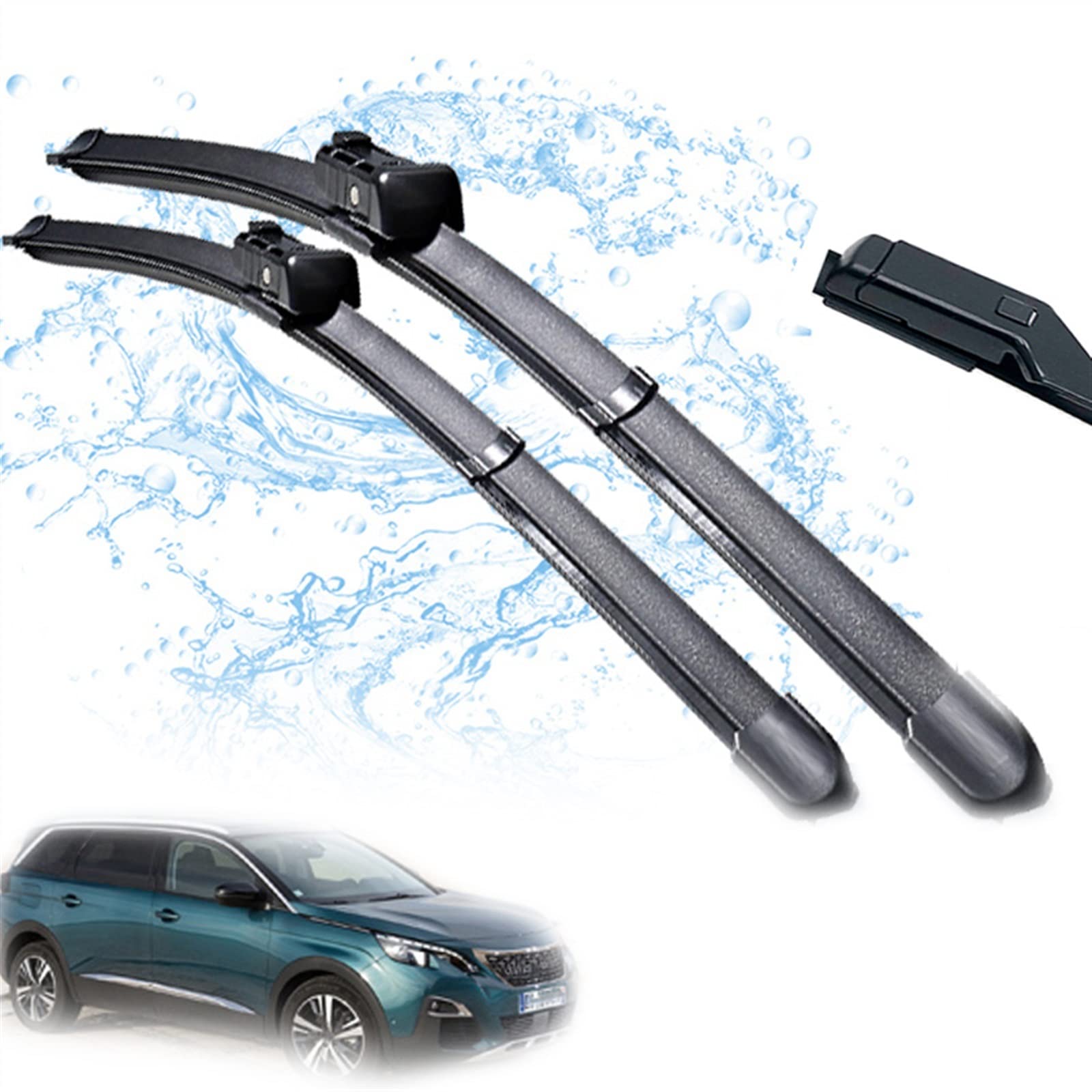 Balais d'essuie-glace Peugeot 5008 flat pour un essuyage silencieux sans trace