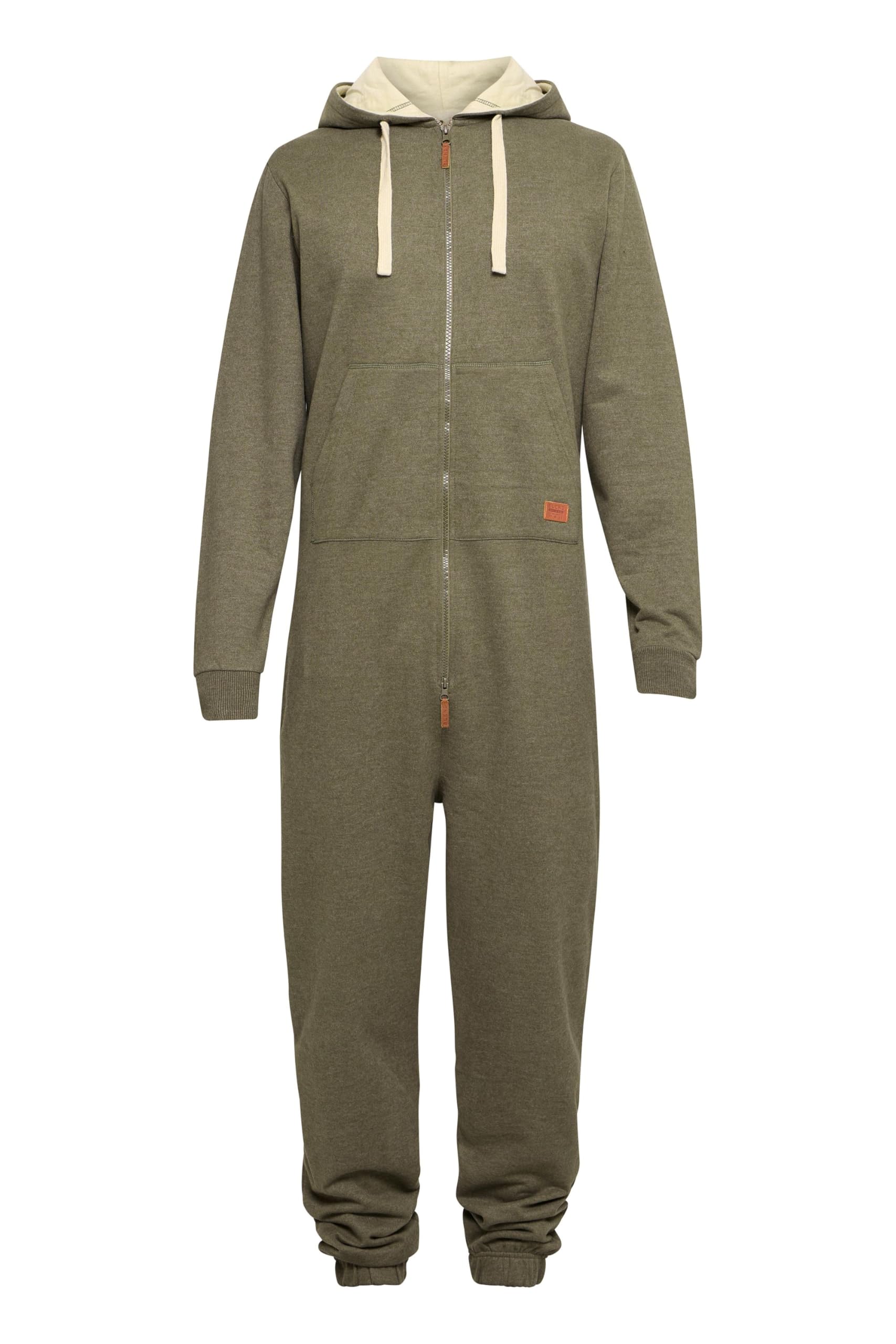 B Blend Men's Ivy Green (77026) Blend Salinho Overall Onesie Hooded Jumpsuit, Size:l, Colour: