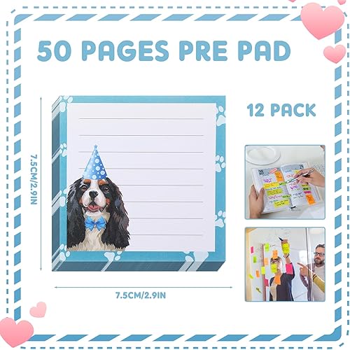 Miniatura 3 de Handepo Paquete de 12 bloc de notas para perros y gatos, listas de tareas pequeñas, notas adhesivas divertidas y bonitas, notas adhesivas para