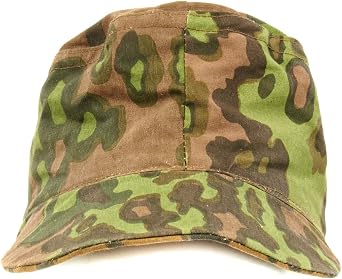German WWII Reversible M43 Field Cap Oakleaf Pattern A Camouflage