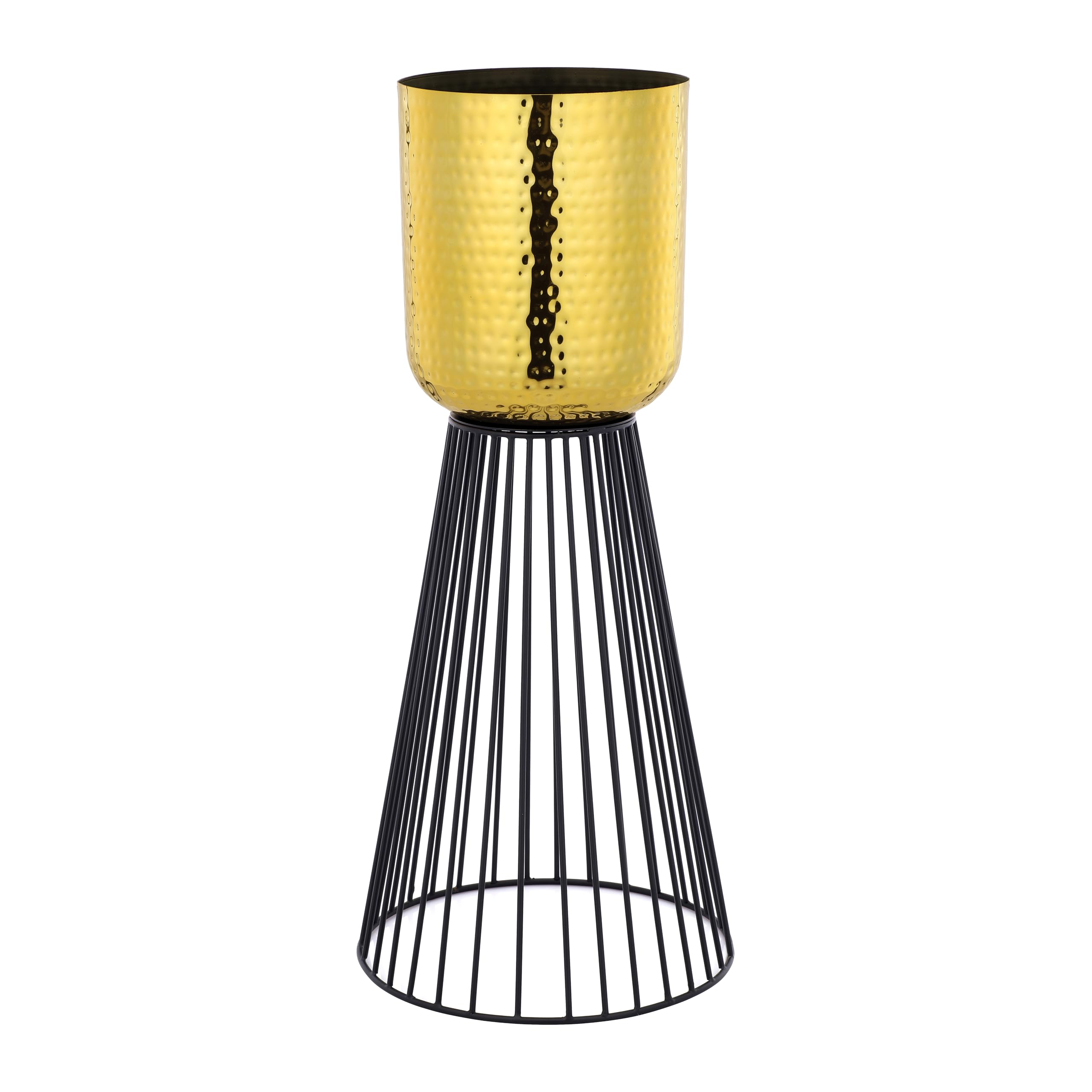 Rust & Shine Loft Life Planter Pot with Stand - Gold and Black Finish | Iron Metal Frame Stand Design with Elegant Flower Plant Pot | Durable & Aesthetic Pot for Home & Office Decor (B0D8KY4SHW) Amazon Price History, Amazon Price Tracker