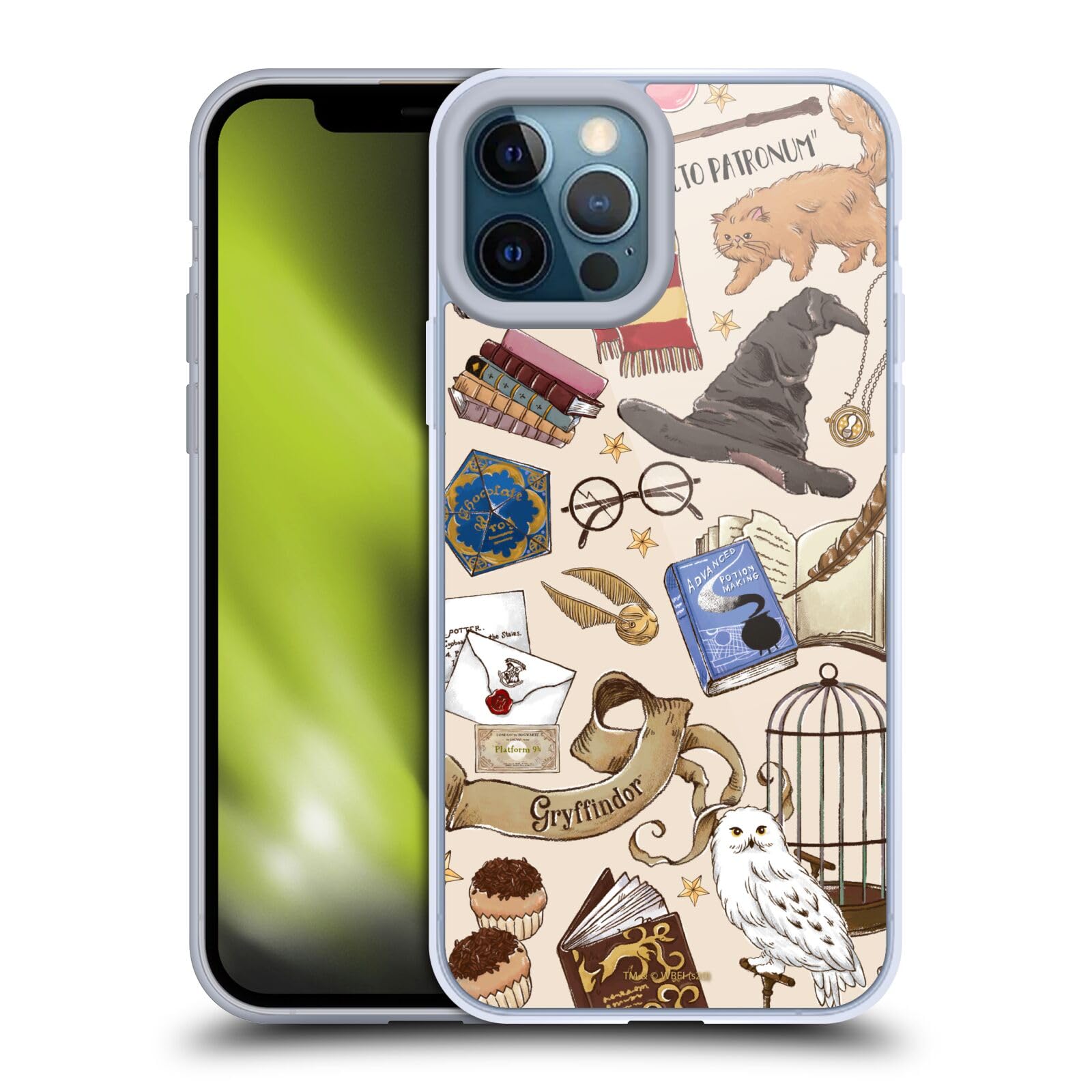 Head Case Designs Licenciado Oficialmente Harry Potter Patrón Luna Reliquias de la Muerte XXXVII Caso Funda de Gel Suave Compatible con Apple iPhone 12 / iPhone 12 Pro — view 112