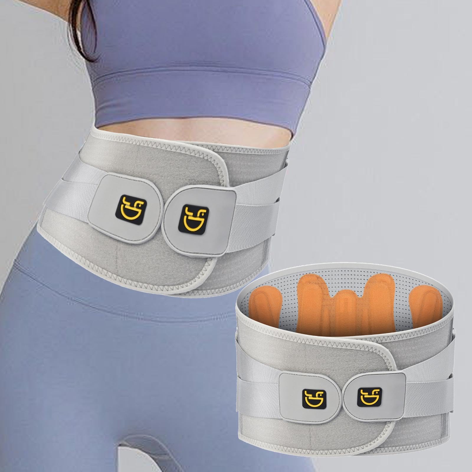 Cinturón de Soporte Lumbar, Soporte para La Espalda, Cinturón de Soporte Lumbar, Portátil, Entrenamiento de Cintura, Banda de Soporte Lumbar para Sent, m