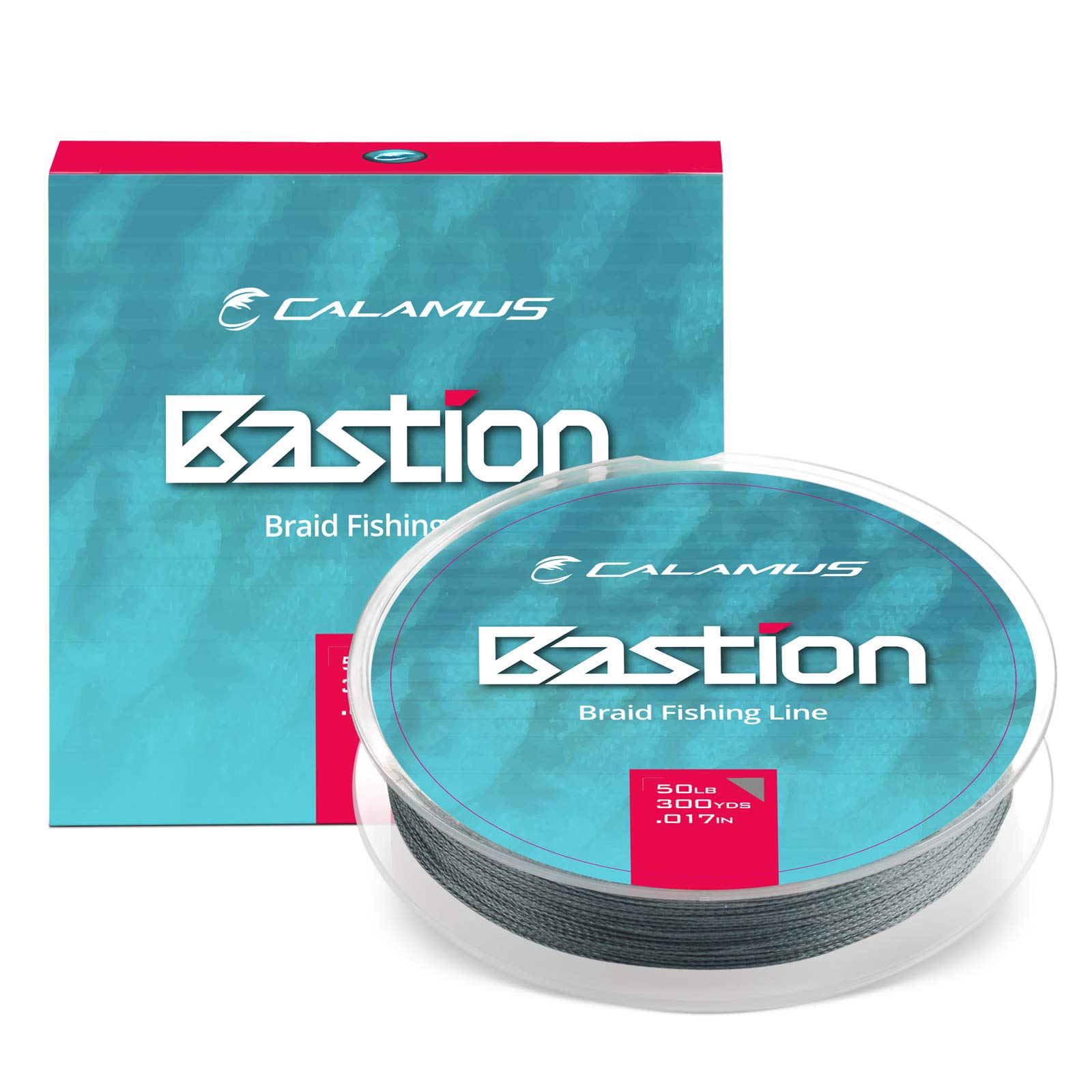Calamus Bastion Braided Fishing Line -Abrasion Resisting Braided Lines – Thin Diameter Superline – Zero Stretch – 4 Strand MultiTuf Fiber Braid Line